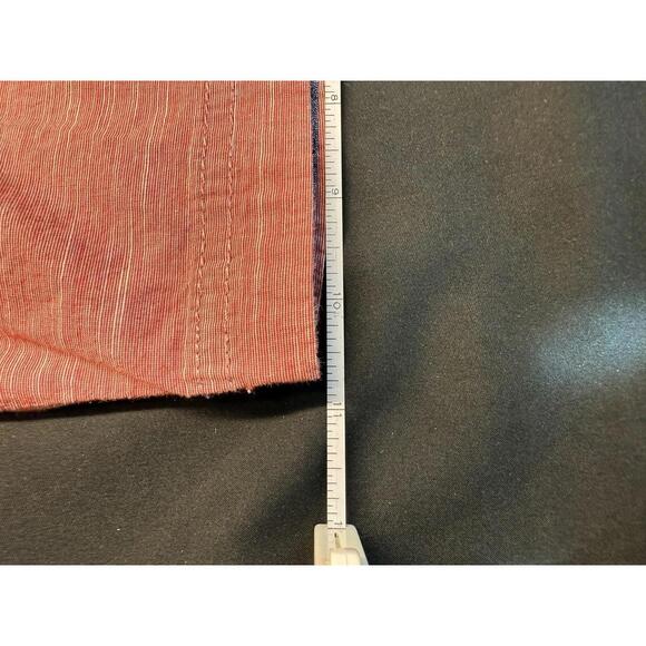 Flag & Anthem Shorts‎ Mens 32 Red Chambray Casual Summer Flat Front Lightweight - Picture 7 of 7